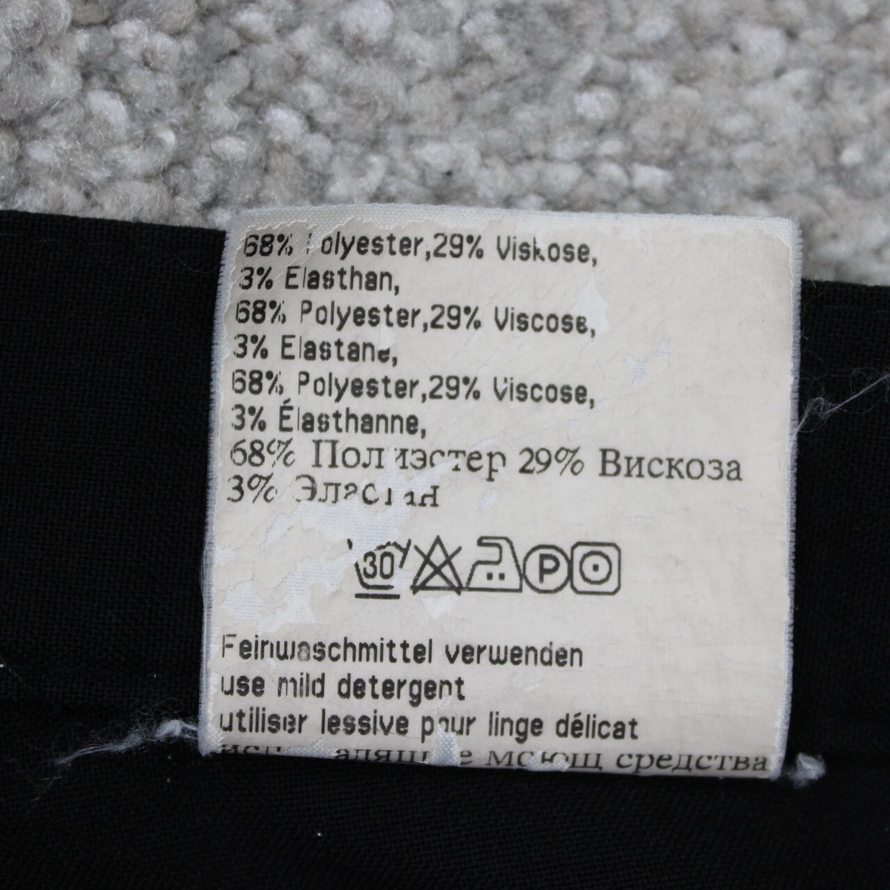 Alberto Pants Mens 36 x 28 Black Tom Ceramica Poly/Viscose Stretch Flat Front
