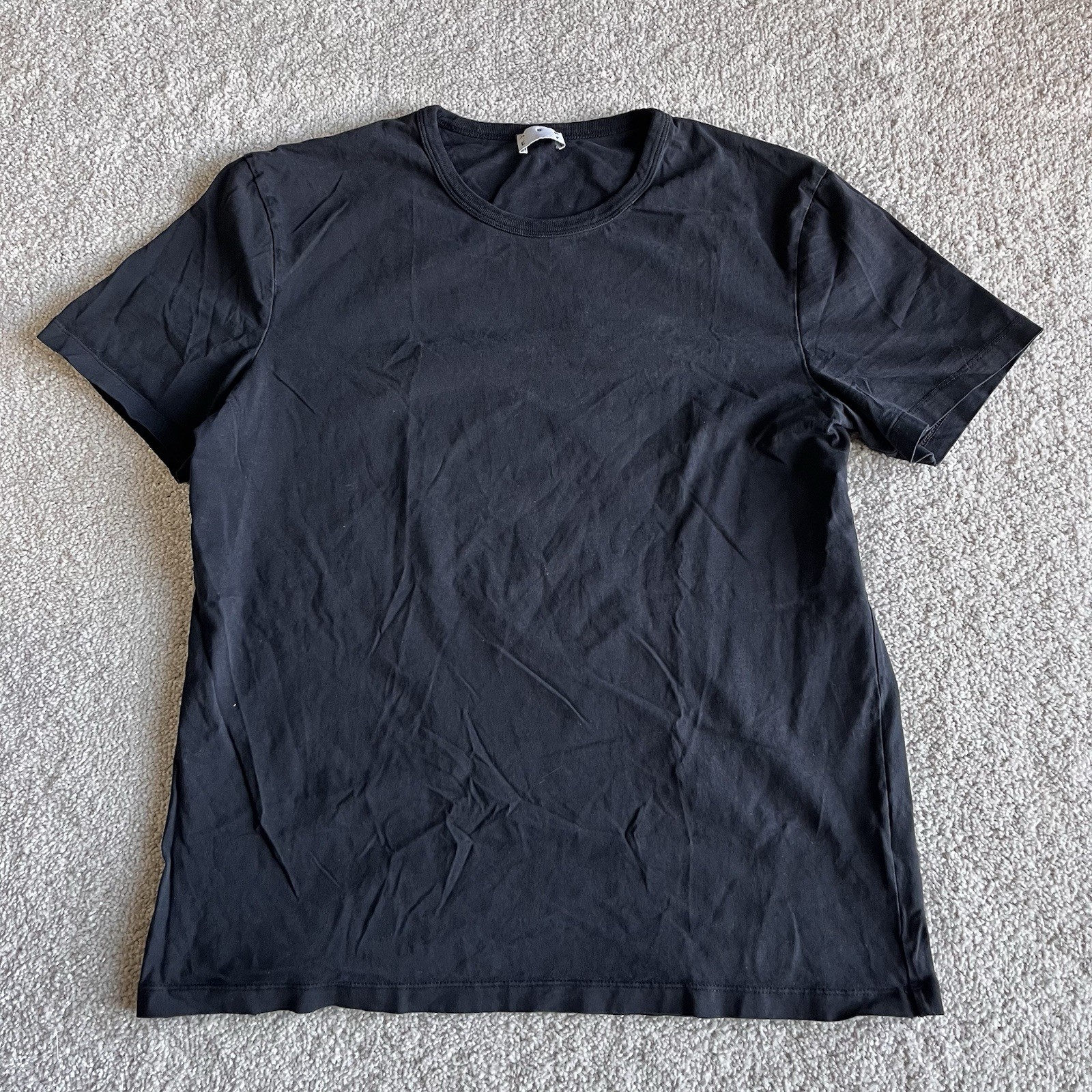 Asket The T-Shirt Mens Cotton Short Sleeve Black Size Medium