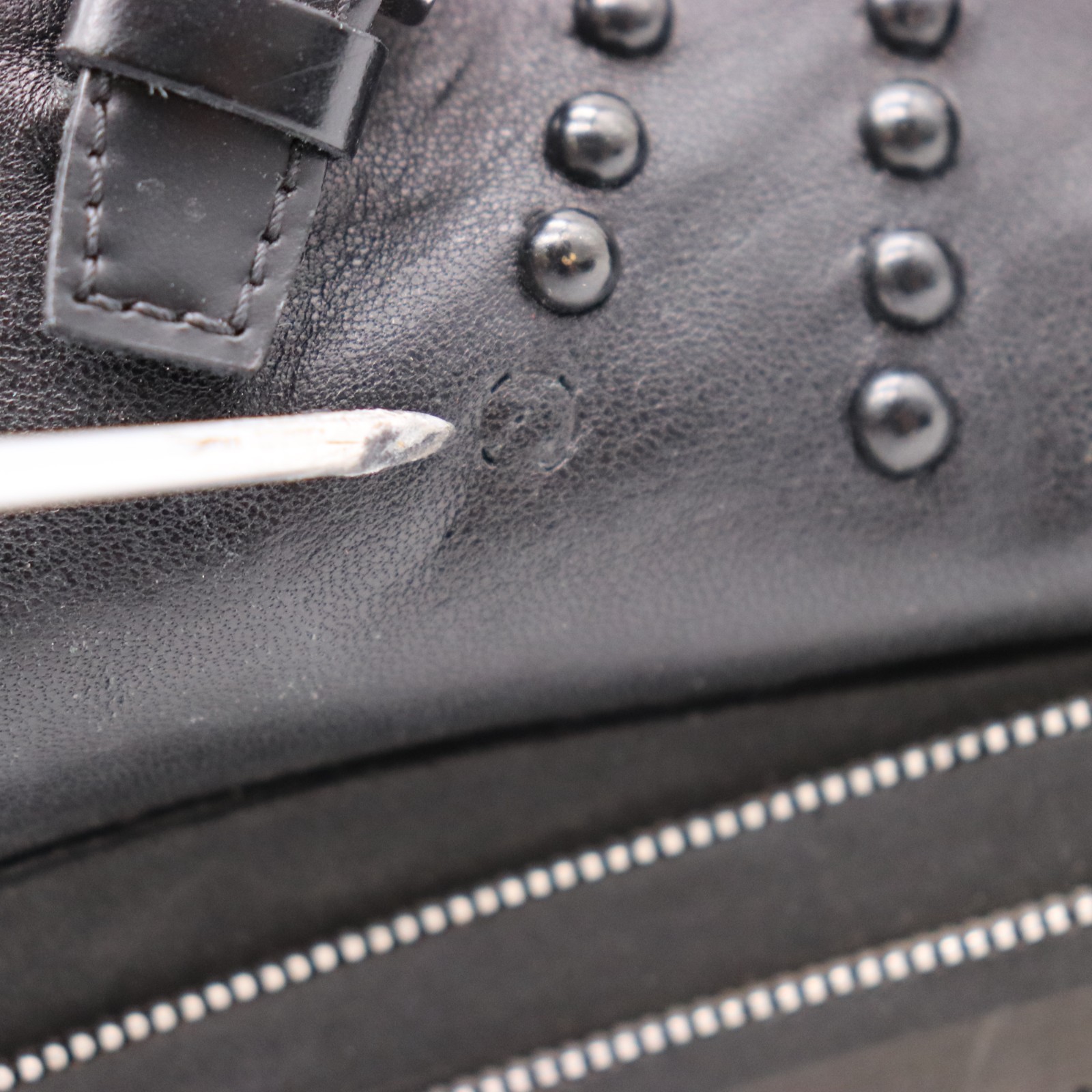 Cesare Paciotti Double Monk Men’s Size UK 8 US 9 Black Leather Studded