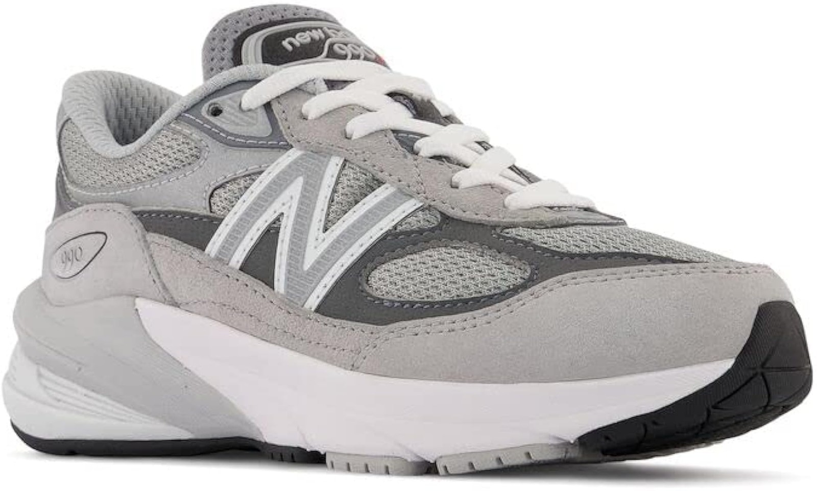 New Balance Boy’s 990 V6 Lace-up Sneaker, Grey/Silver, 13.5 X-Wide Little Kid –