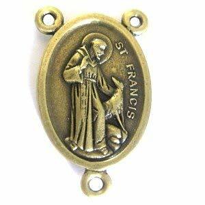 St. Anthony of Padua and St. Francis – Bronze center (2.2×1.6 cm-0.86×0.6″)