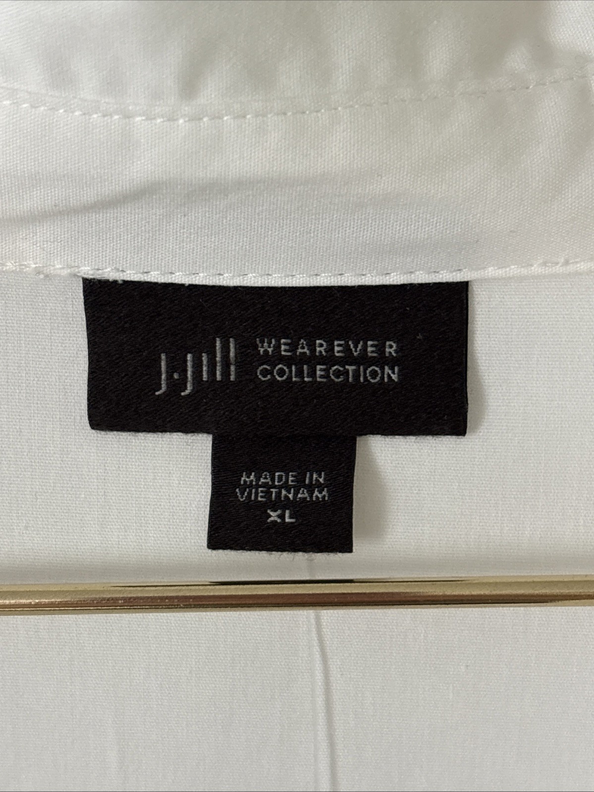 J. Jill Wearever Collection Poplin Shirt Ruched Twist Front Detail XL White