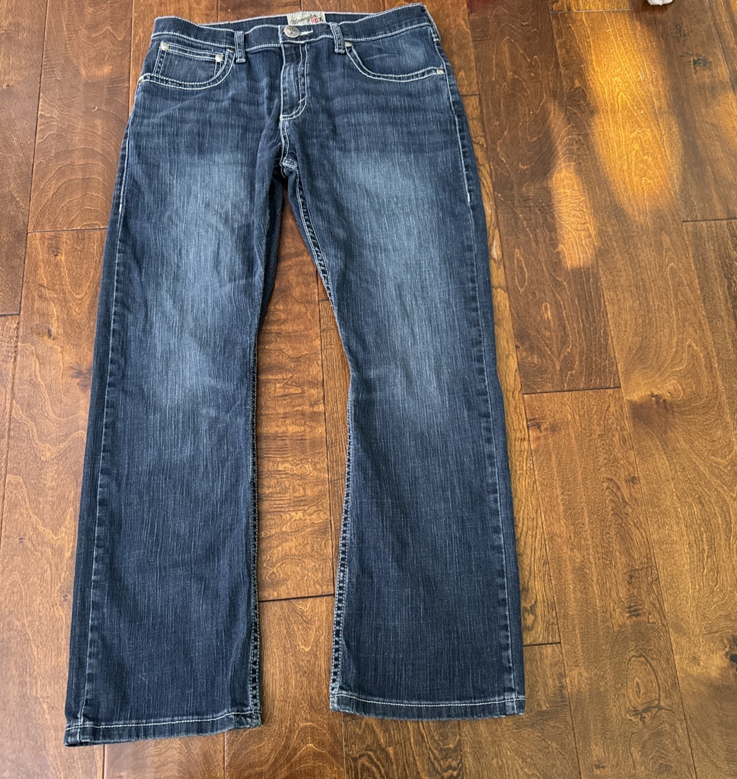 Wrangler 20X Style 42 Vintage Boot Cut Jeans Mens 31×30 (Fit 31×29) Dark Blue