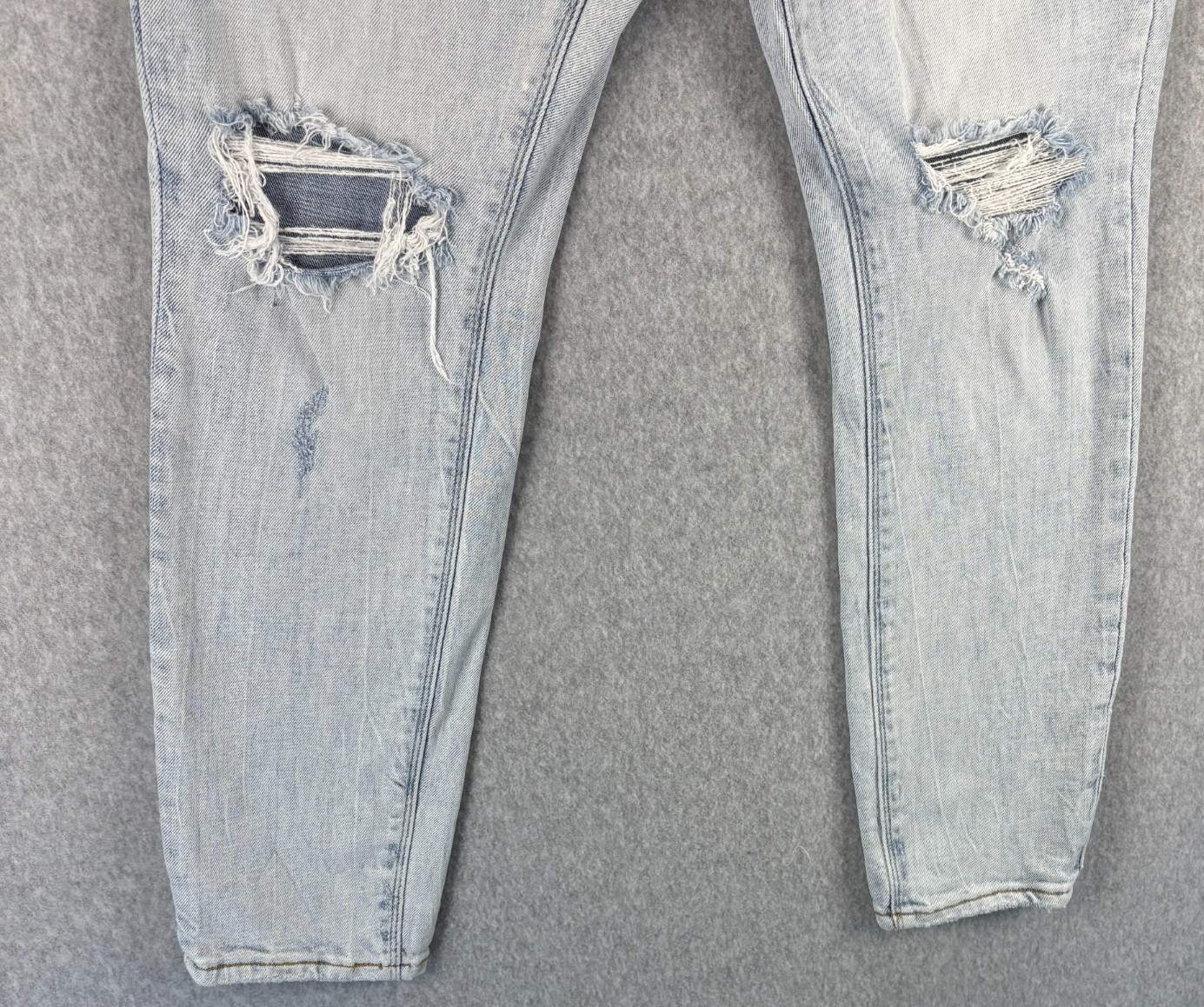 Dear John Olivia High Rise Jeans Size 30 Light Wash Distressed Stretch Grunge