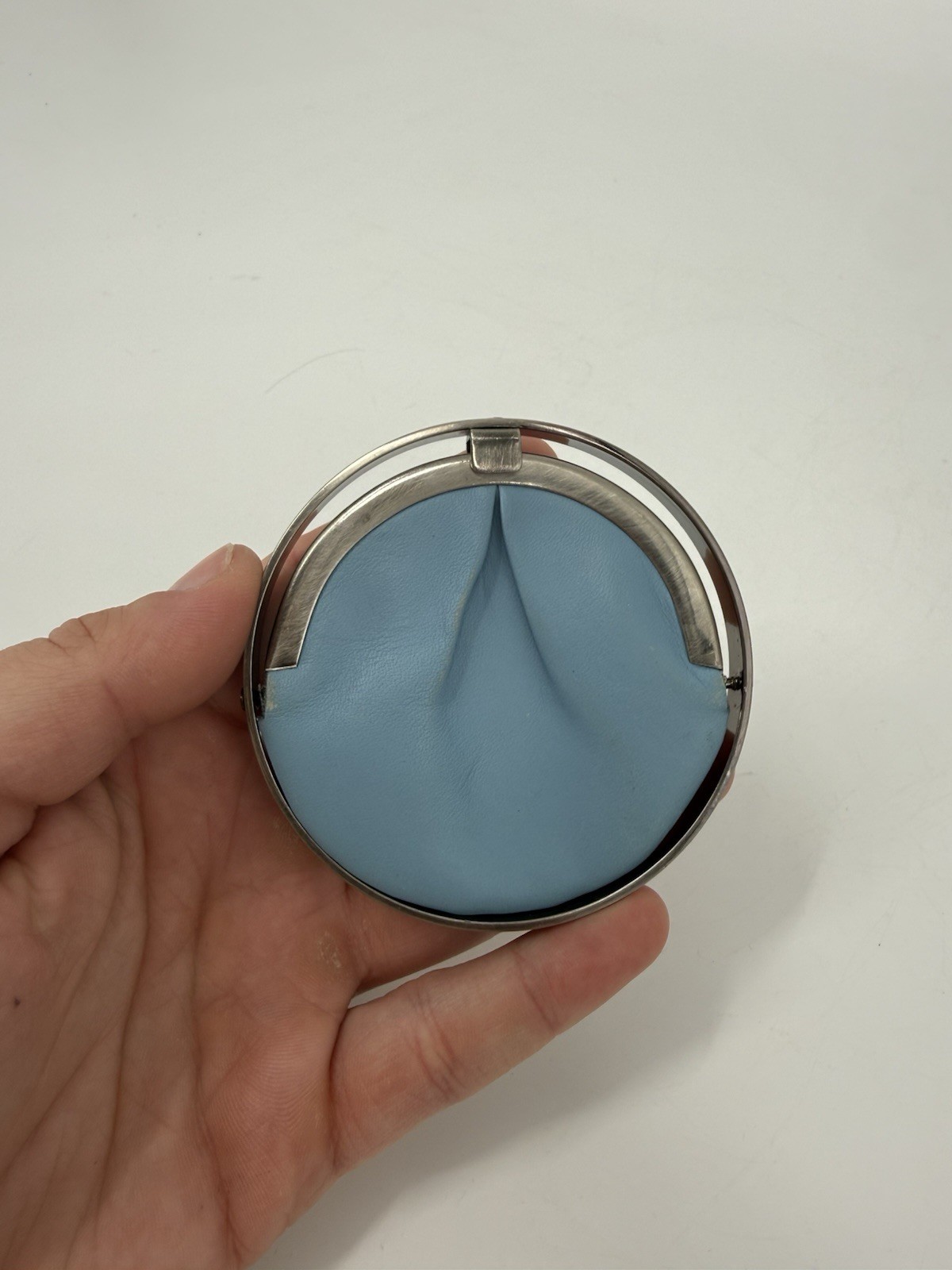 Tumi Pink and Blue Coin Purse Pouch Wallet Preowned Good Condition See Pics