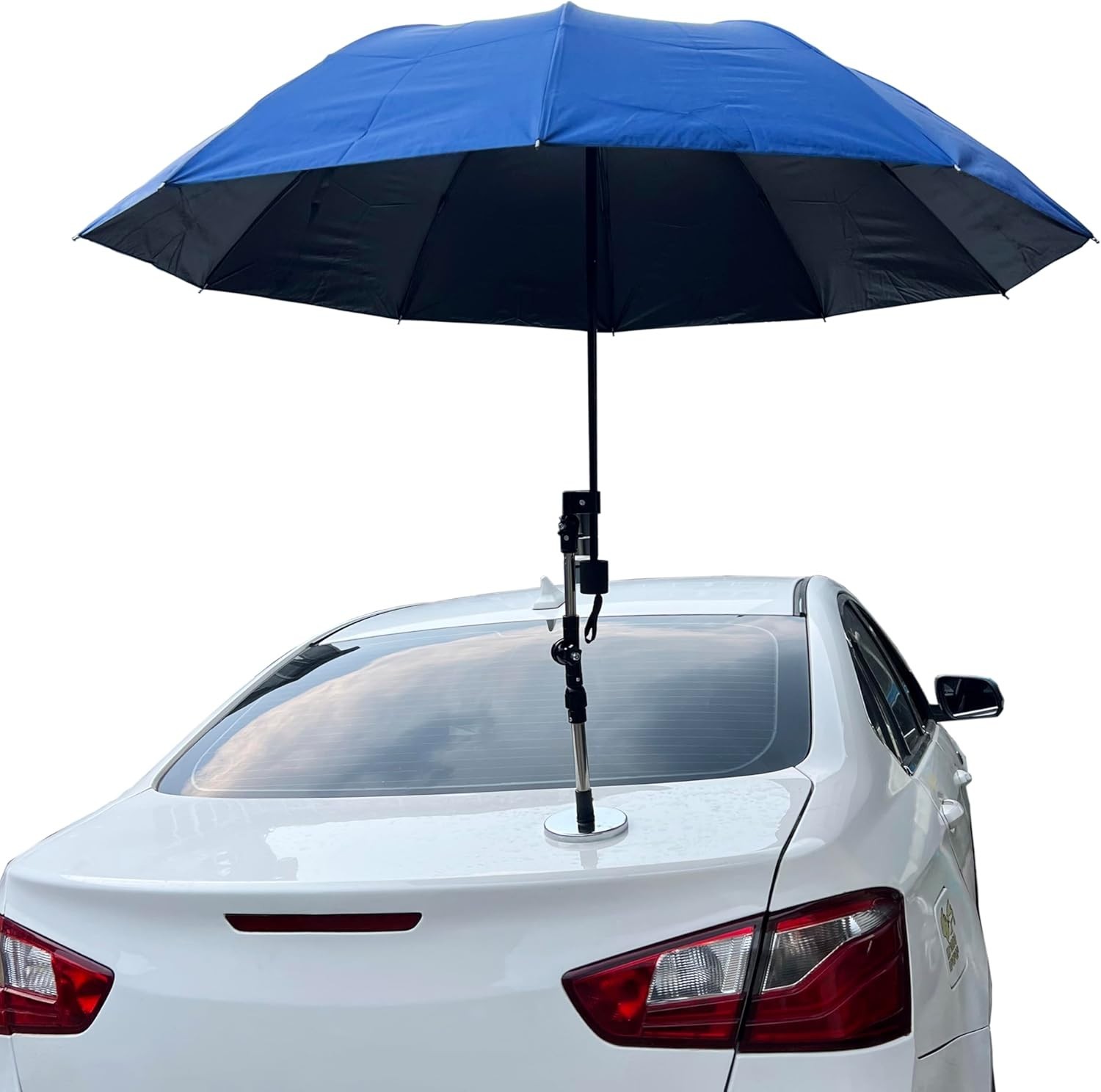 Umbrella with Magnetic Base Kit Adjustable Universal Clamp Folding 52″ Blue Umbr