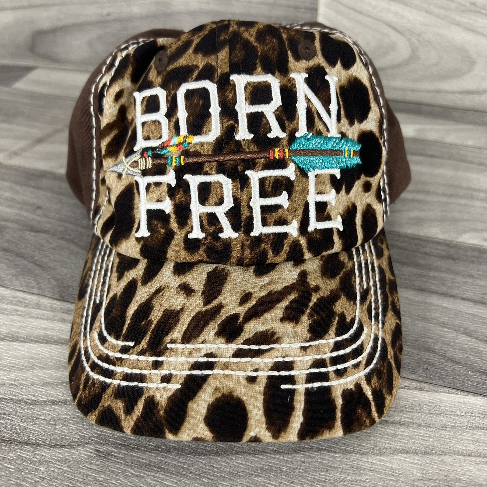 KBETHOS Baseball Cap Hat Womens Brown Adjustable Cheetah Born Free Boho Festival