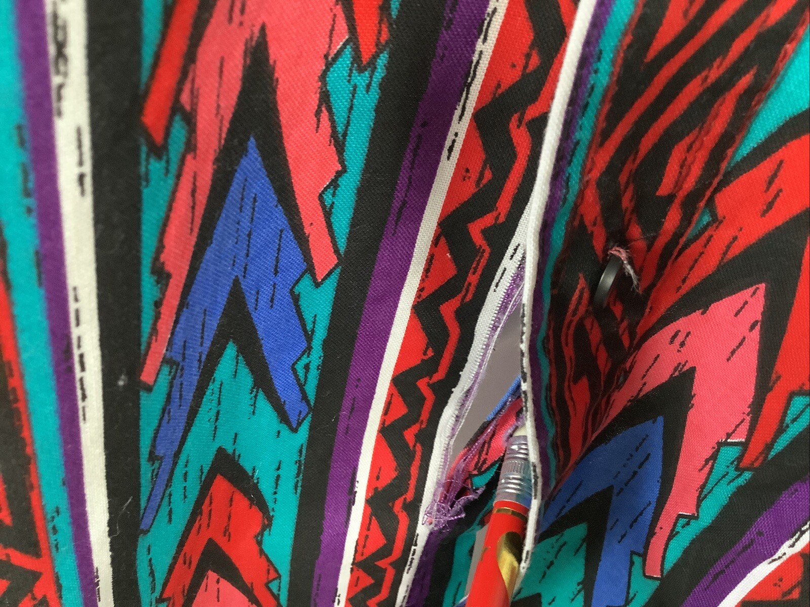 Vintage Plainsman Button Down Shirt Sz 20 4X 20.5 Aztec For Big Men Geometric