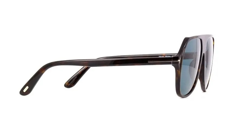 TOM FORD HAYES FT0934 52V Sunglasses Havana Frame Blue Lenses 59mm