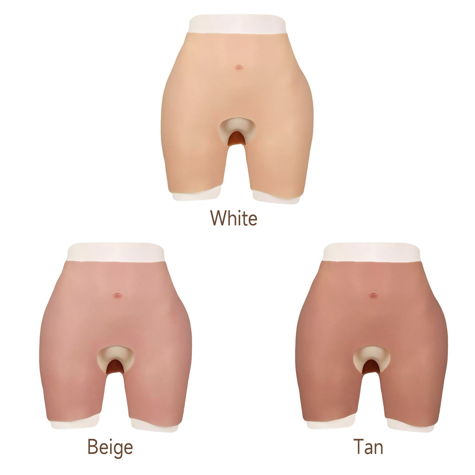 Realistic Silicone Panty Plump Hip Open-crotch Pants Butt Shapewear Crossdresser