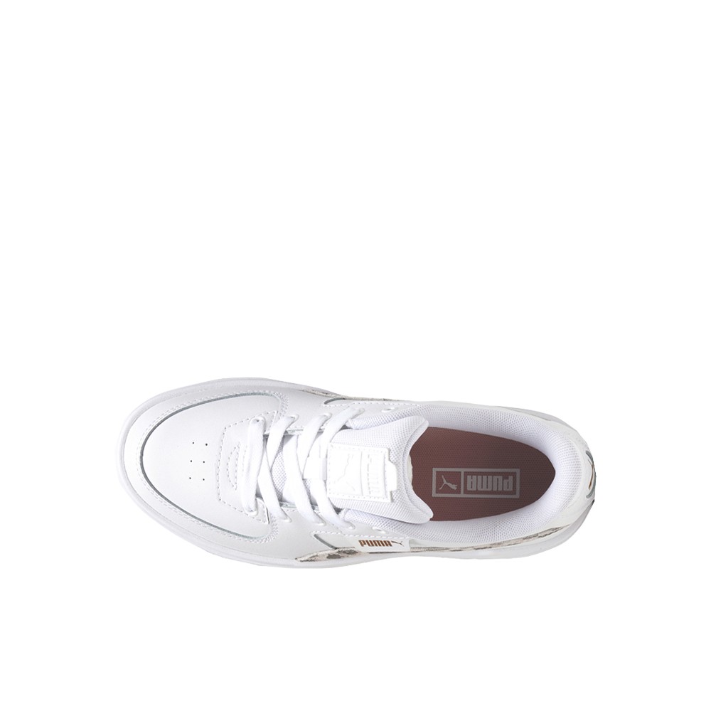 PUMA Cali Dream Animal Print Lace Up Youth Girls White Sneakers Casual Shoes 39