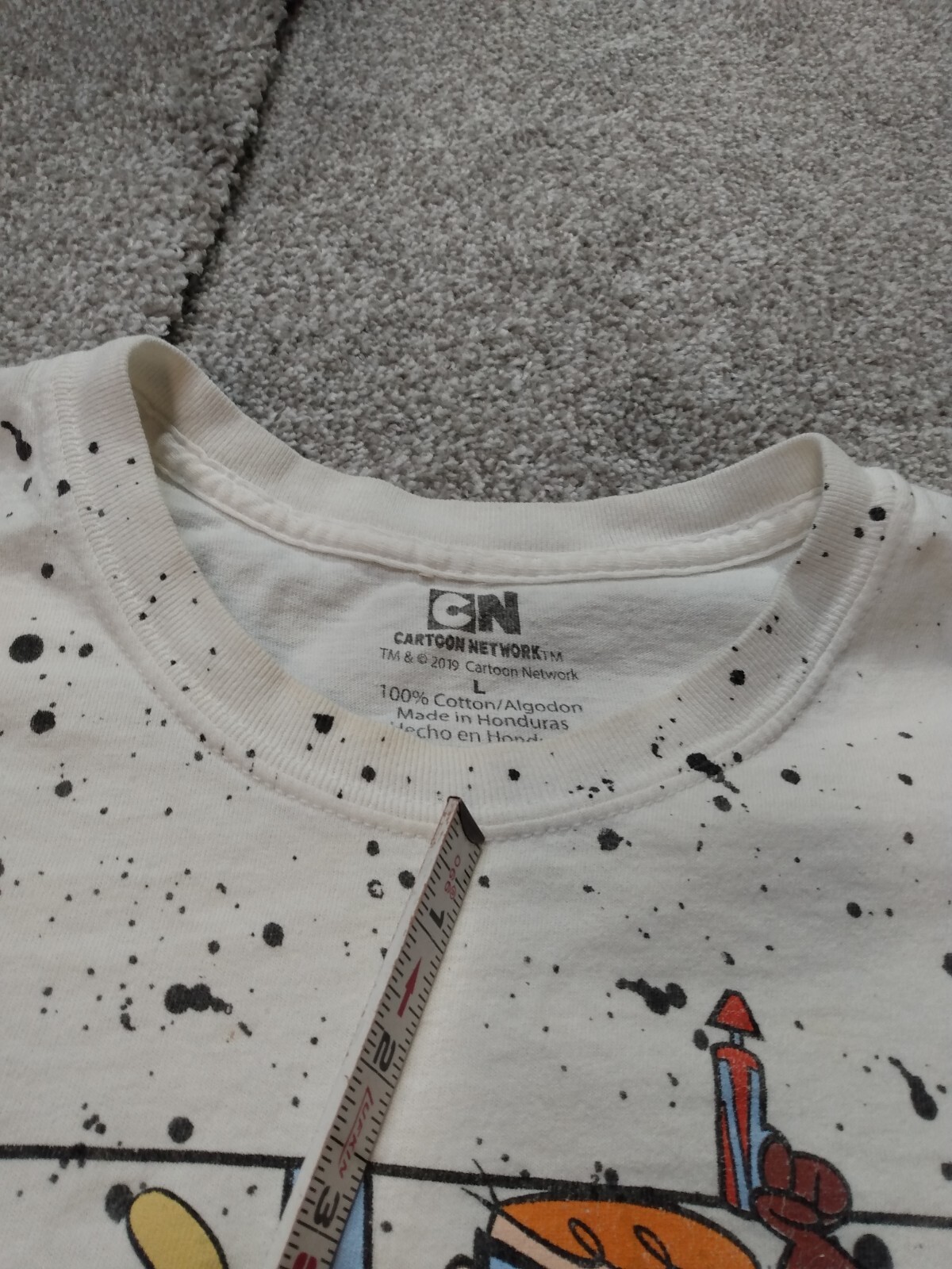 Cartoon Network T Shirt Splatter Design, Dexter, Courage, Ed Edd n Eddy Size L