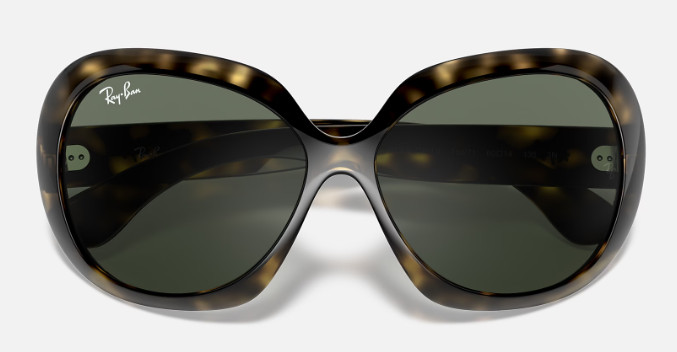 RAY-BAN JACKIE OHH II FRAME Polished Light Havana/Green RB4098-710/71-60-14