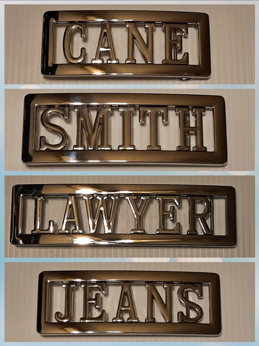 Personalized Custom Name Metal Belt Buckle -Put your name / word or# on a Buckle