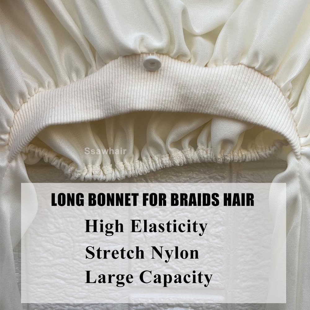 Bonnet for Sleeping,Long Braids Hair Bonnets for Women,2 in 1 Long Hair Prote…