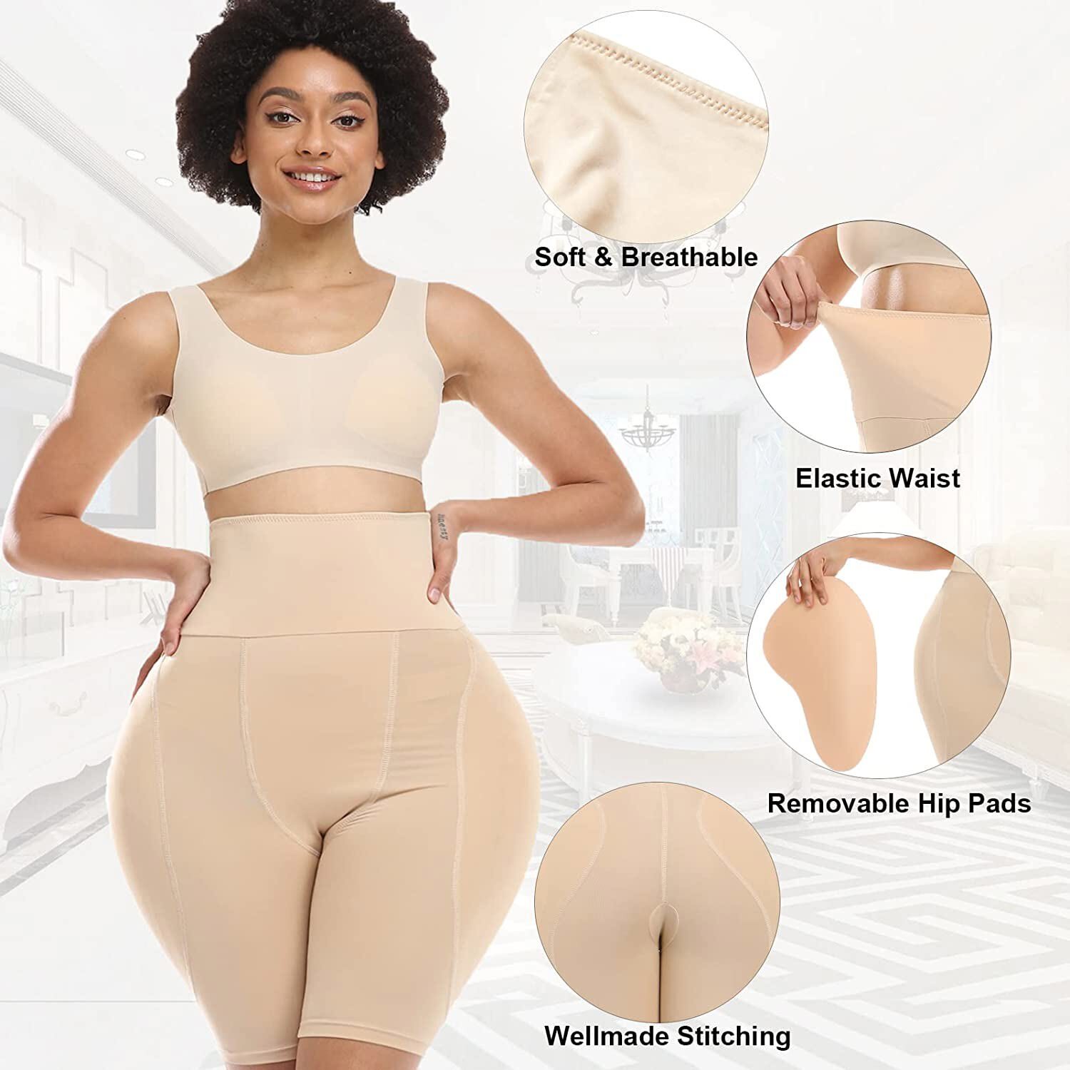 Women Hip Pads Hip Enhancer Shapewear Fake Butt Underwear Crossdressers Shaper