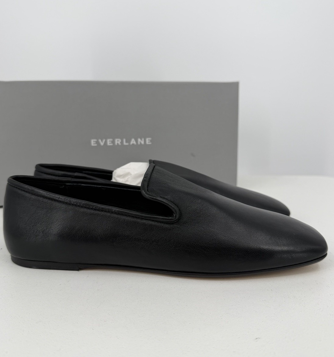 Everlane Italian Leather Day Loafer in BLACK size 8 Women’s Slip-on Flat