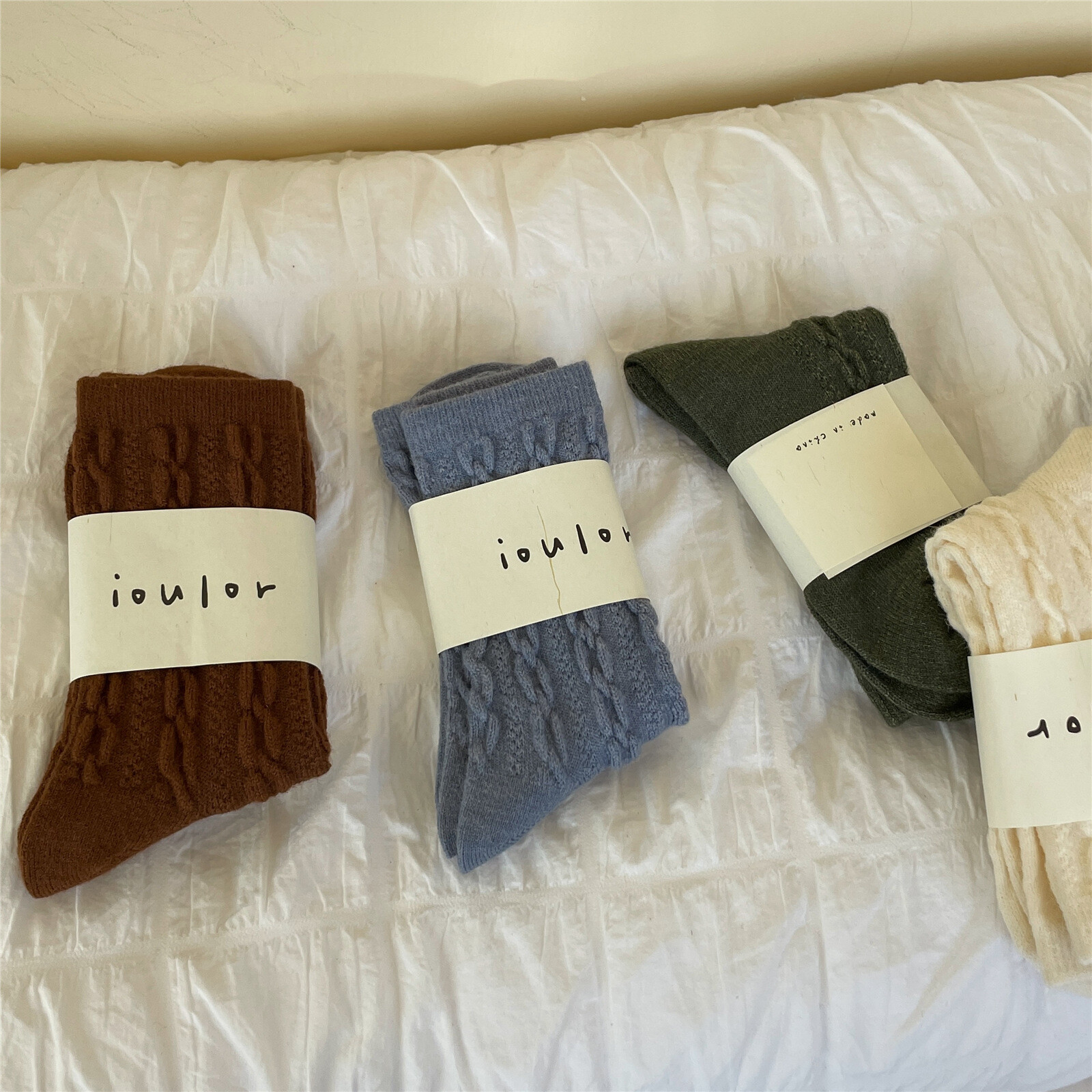 5 Pairs Women Wool Crew Socks Warm Heavy Thick Design Knit Boots Fuzzy Soft 5-9