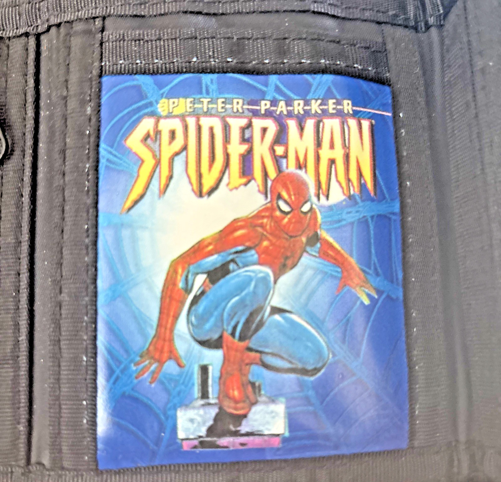 Vintage 2003 Marvel SpiderMan Peter Parker Trifold Canvas Nylon Wallet Excellent