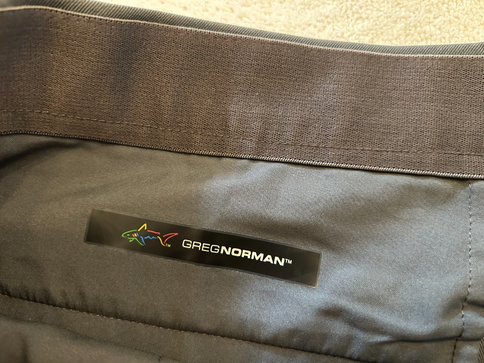 Greg Norman Golf Shorts Men Size 38 Deep Gray Performance Flat Front Polyester