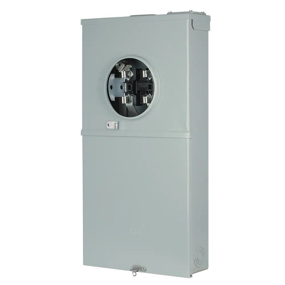 ABB ReliaHome 200 -Amp 4 -Spaces 8 -Circuit Outdoor Main Breaker Meter Com|13601