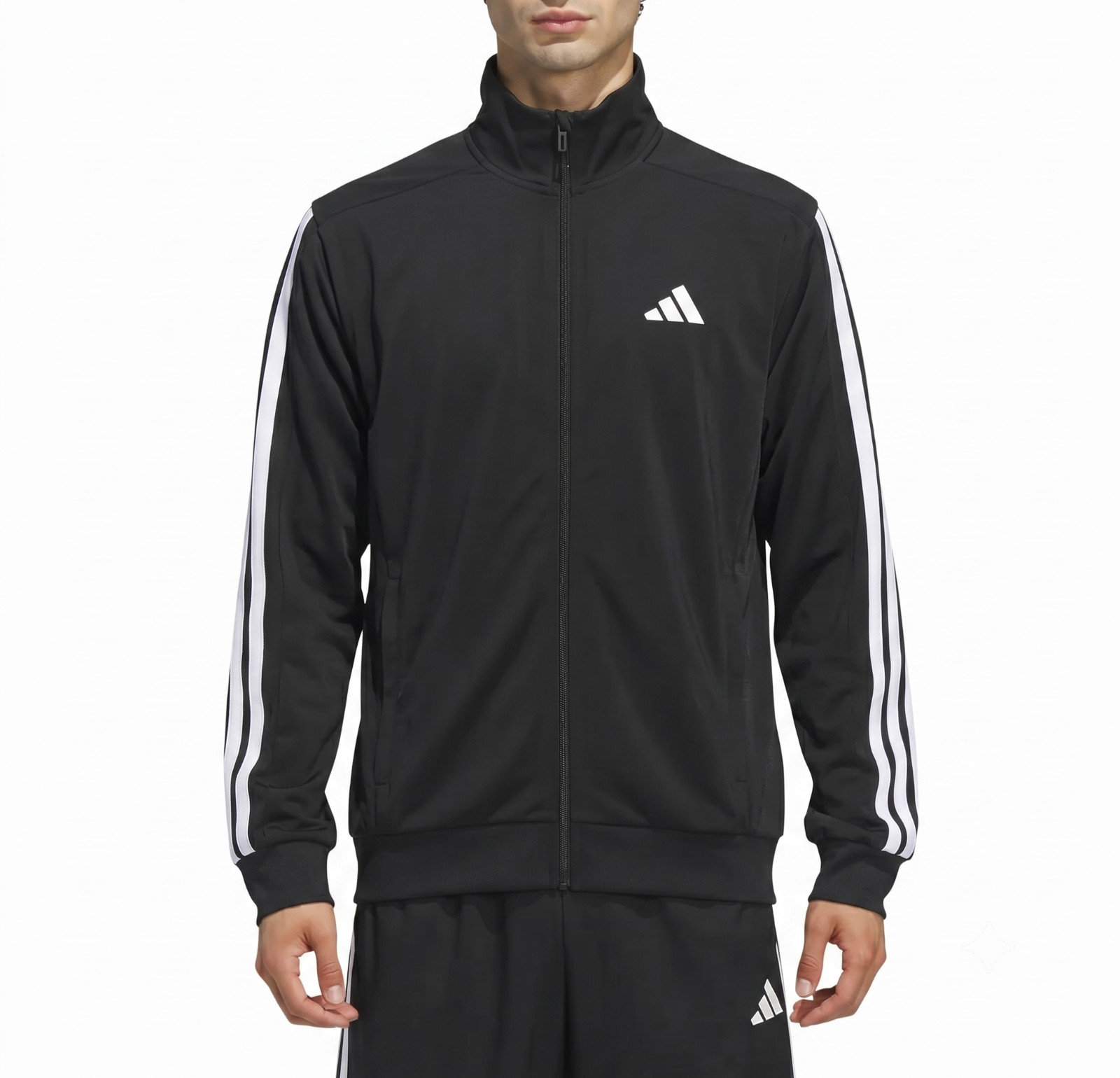 adidas Men’s Tricot Track Jacket Athletic Slim Fit Full Zip S-XXL Zip Pockets