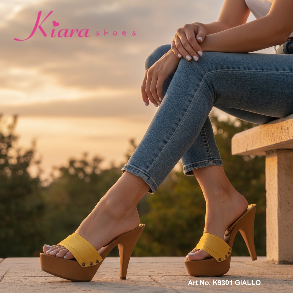 Yellow Clogs – Mou Base – Shoes Made in Italy 35-36-37-38-39-40-41 – Heel 13
