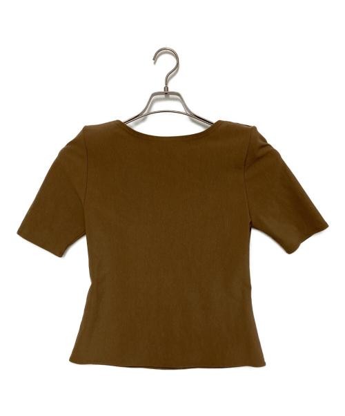 Cygne Brown S/S Back Open Women’s Top, S Slim Fit, Fine Condition