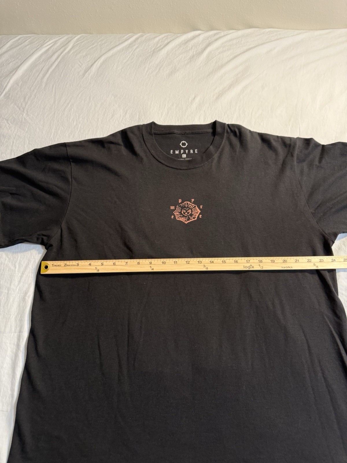 Empyre Crew Neck Short Sleeve Graphic T Shirt Mens Size Extra Large XL Black
