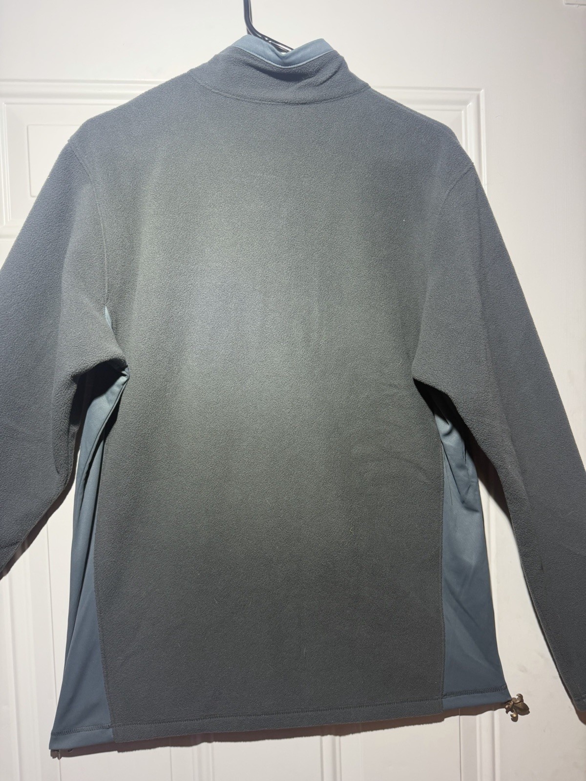 Columbia Fast Trek II Fleece Jacket Mens Medium Gray Orange Full Zip AM1488