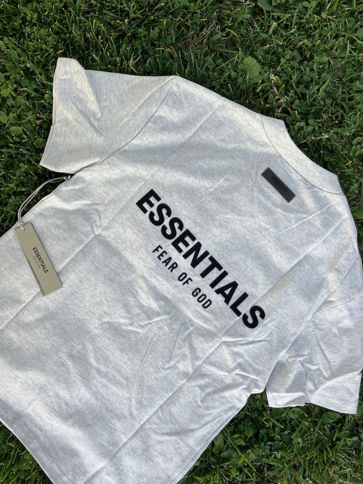 Fear Of God Essential Light Grey T-Shirt | SIZE S