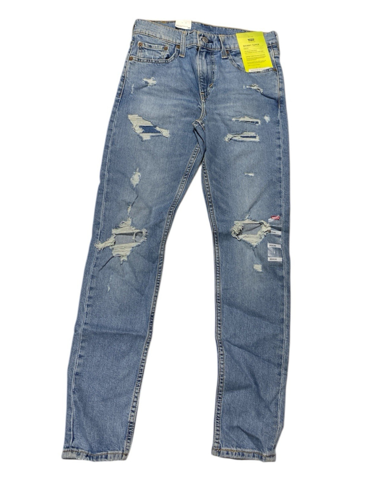 New Levi’s Men’s Skinny Tapered Jeans Size 30×30 Blue Denim Comfortable Stylish