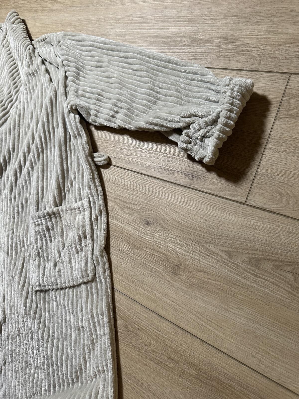 Anari Cream Ribbed Long Coat One Size Fits Most