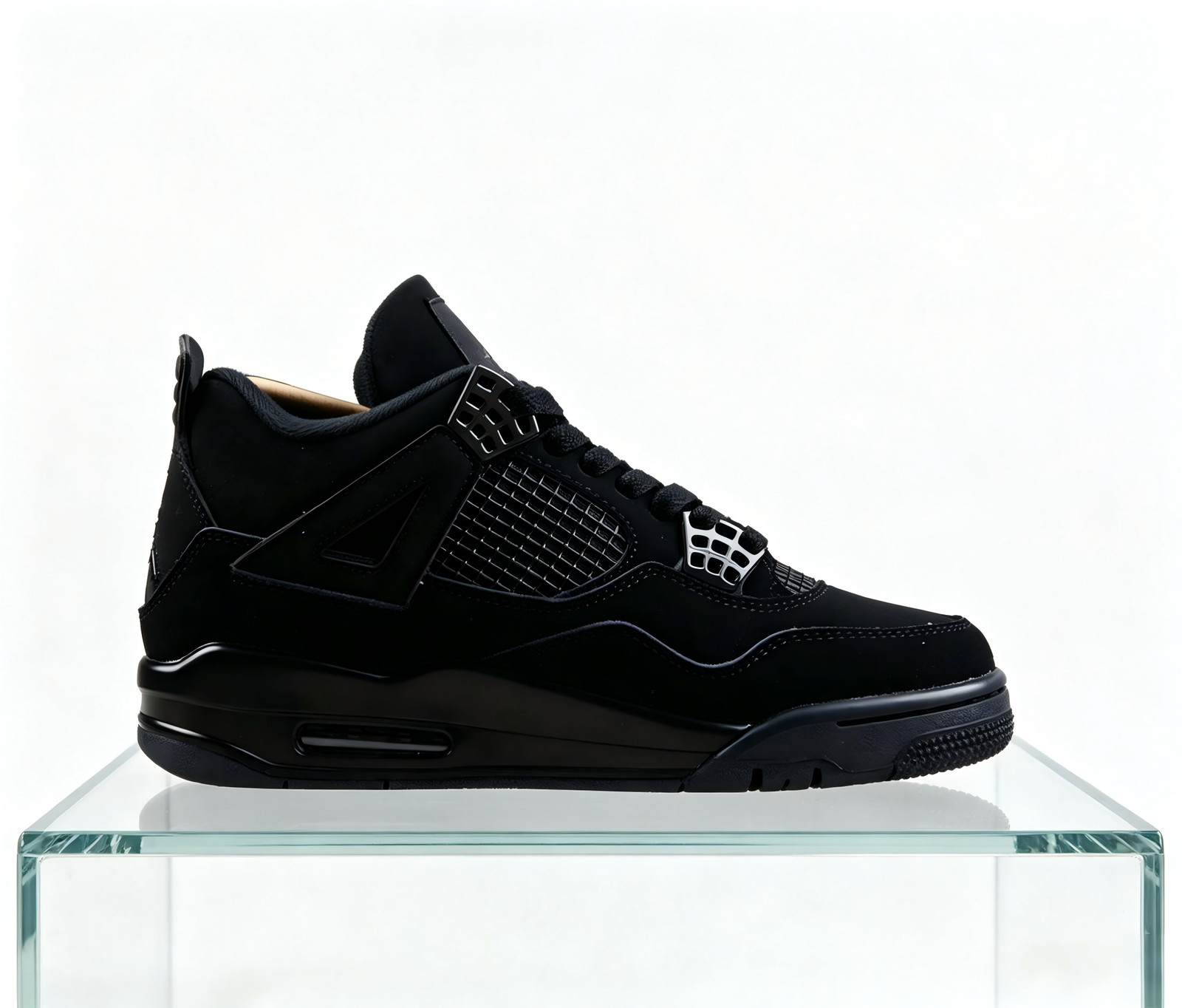 Jordan 4 “Black Cat”Retro Men’s Black Basketball Shoes Mid-Top