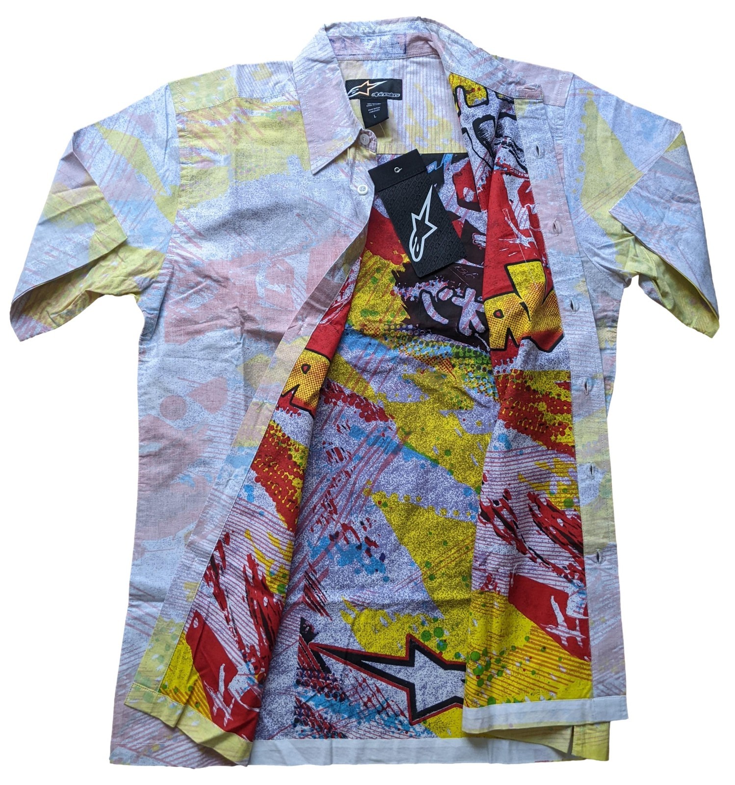 Alpinestars Men’s Short Sleeve Splat Camo Print Shirt Large