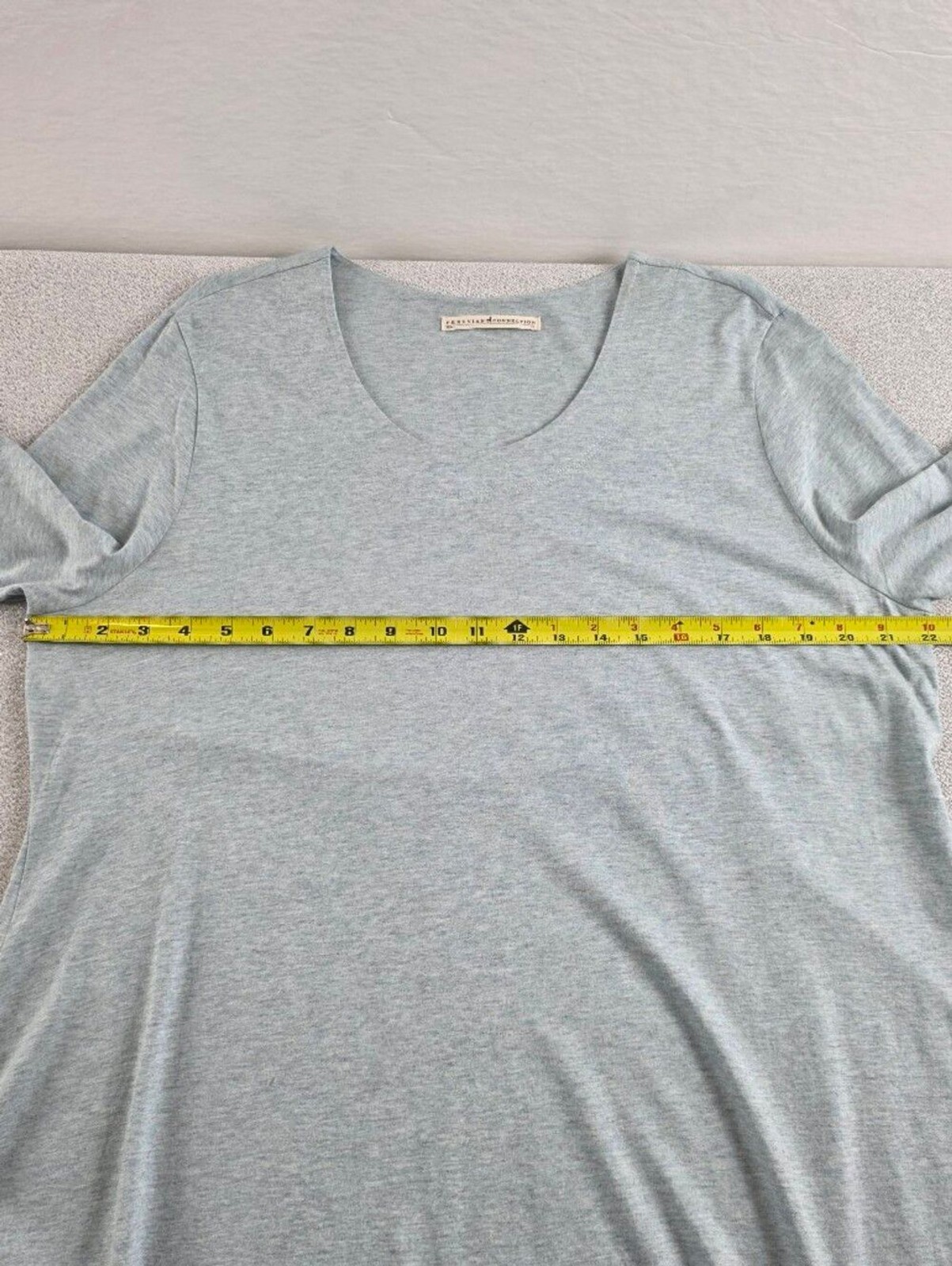 Peruvian Connection Pima Cotton Light Blue Scoop Neck Women’s Tunic Top Wmn’s Lg