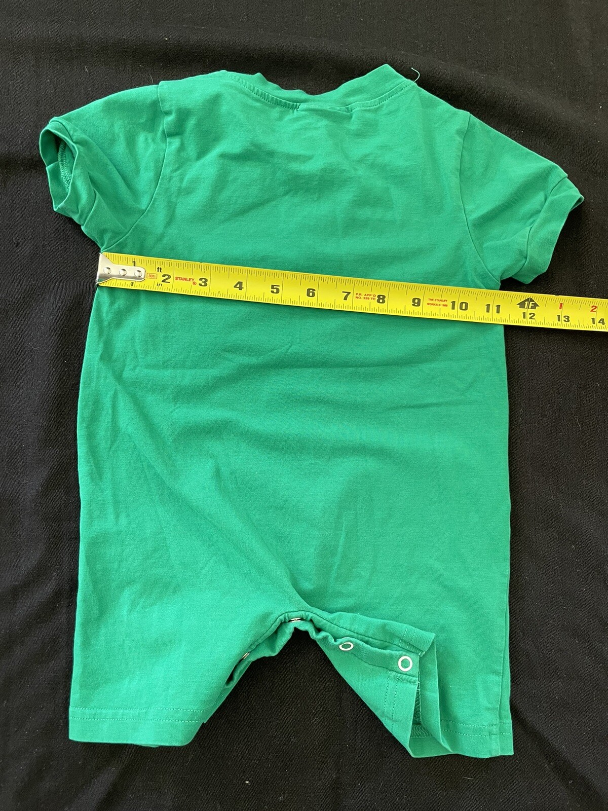 Southern Sass Smocks EUC Green Embroidered Duck 100% Cotton Knit Romper-18Mos