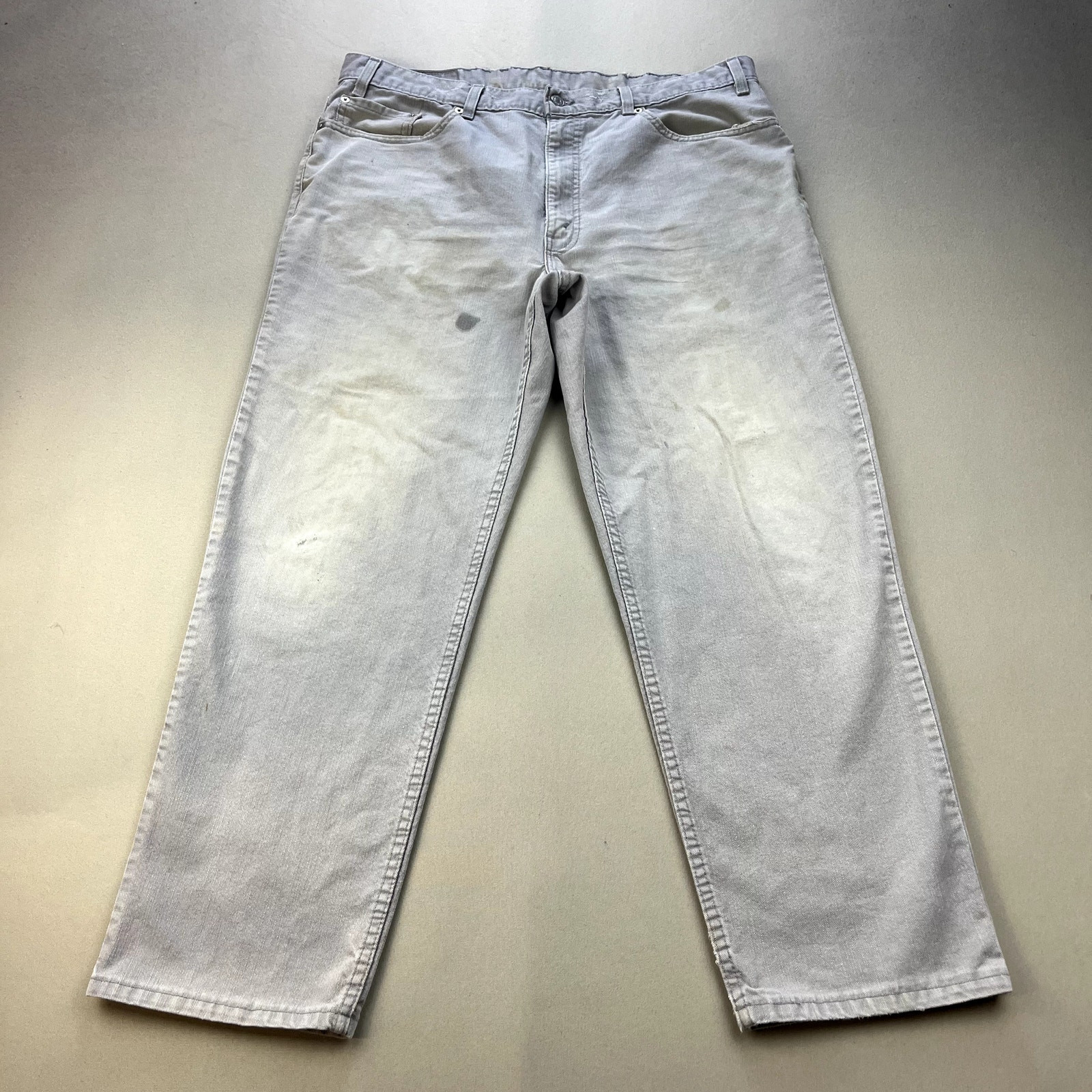 Vintage Levis 550 Jeans Mens 40×30 Gray Denim Relaxed Fit Light Charcoal Wash