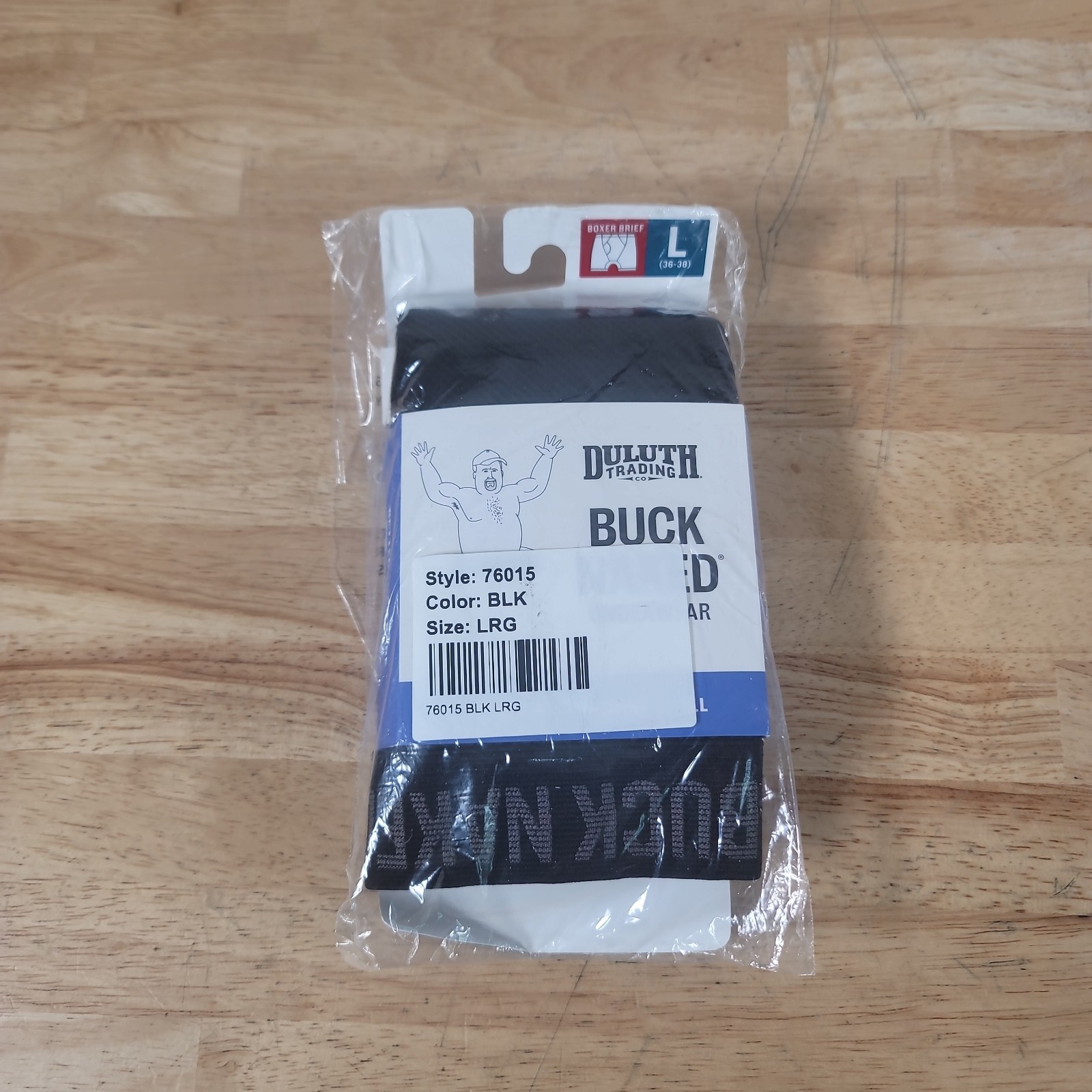 Duluth Trading Co Men’s Buck Naked Boxer Briefs Black Size L 76015
