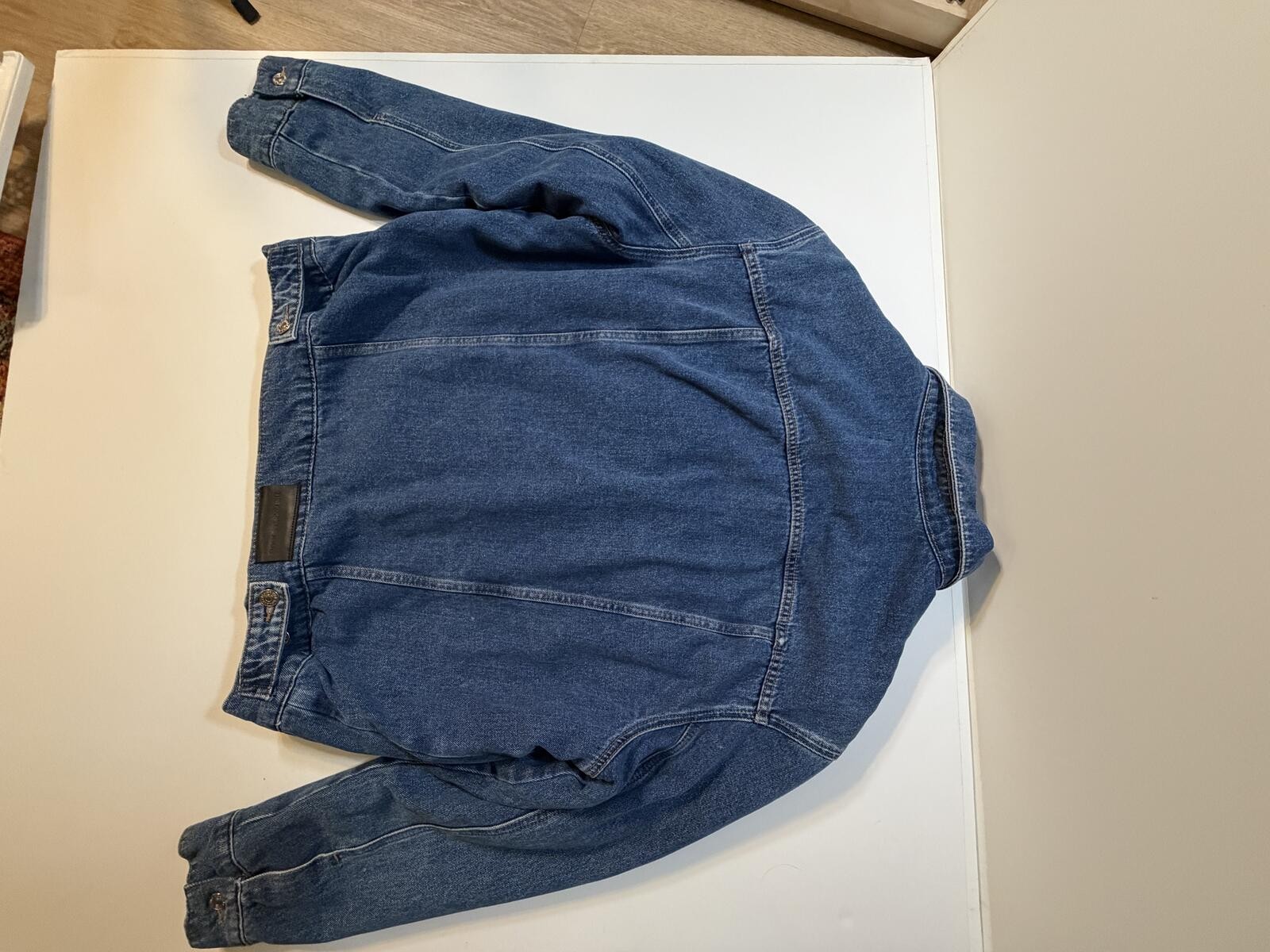 The Kooples Jeans Blue Denim Shearling-Lined Jacket Size M