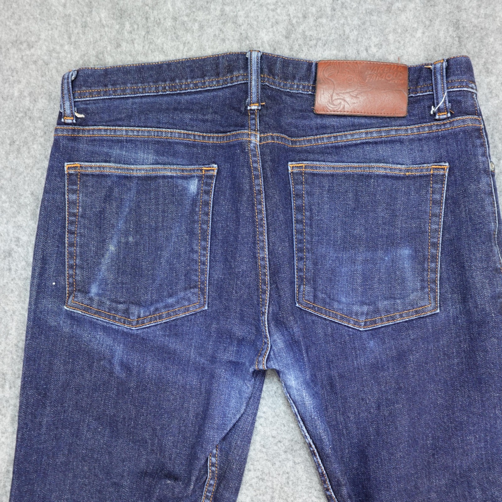 Naked & Famous Jeans Mens 36×32 Blue Weird Guy Selvedge Stretch Denim Pants