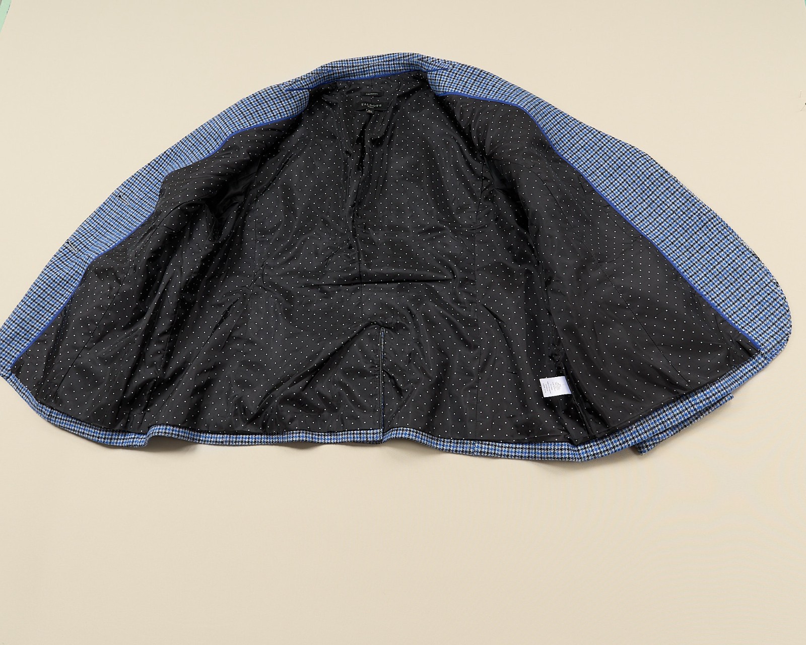 Talbots Aberdeen Wool Blend Blazer Womens Sz 18W Plus Blue Plaid Lined