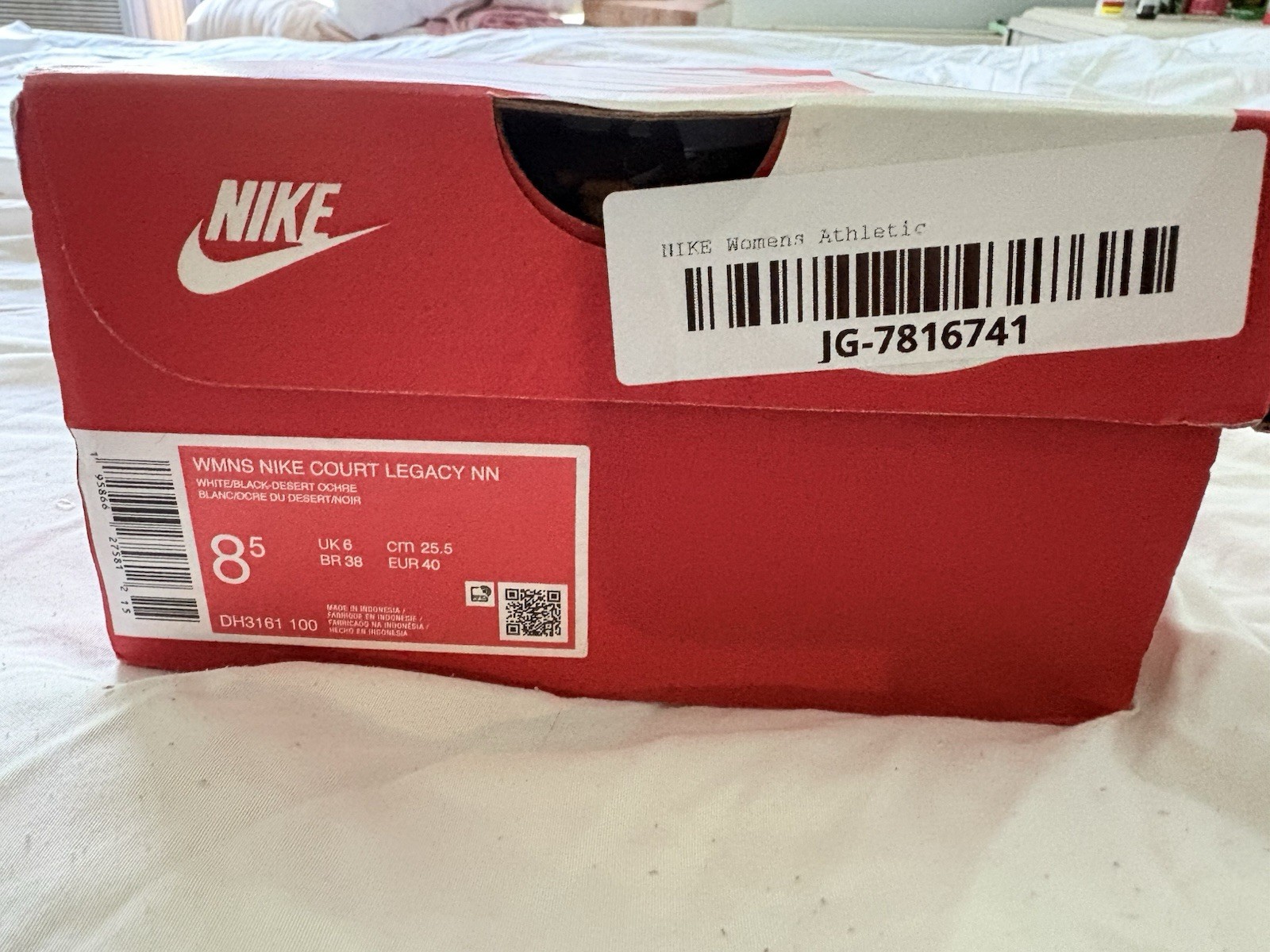 Nike Court Legacy NN Women’s Sneakers White/Black Desert Ochre Size 8.5 NEW