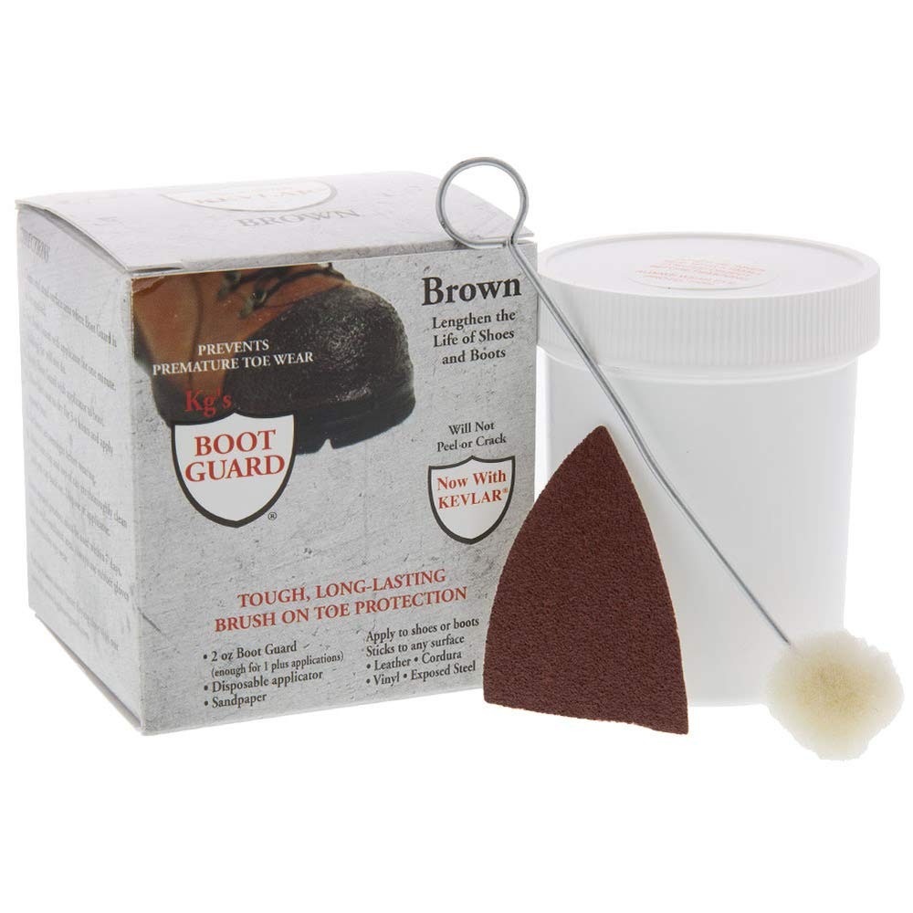 KG’s Boot Guard Brush-On Protection for Work Boots Brown (2 oz) – KG2OZBR, Brown