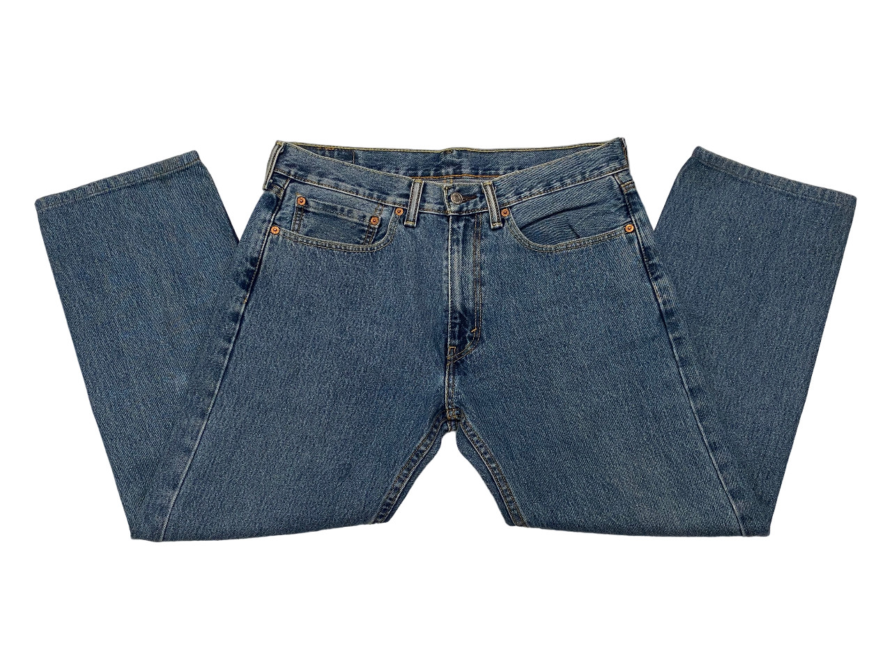 Levi’s 00505-4891 Men’s Med Stonewash Regular Fit Straight Leg Jeans 34 Modified