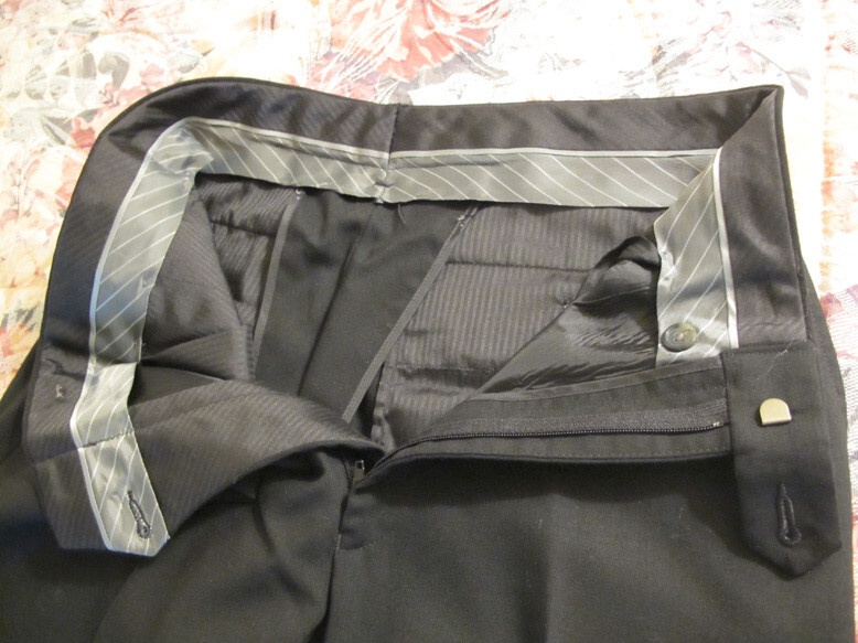 Alfani Dress Pants REDUCED Men’s Black 100% Wool 28X31.5 Flat Front Lined~FREE H
