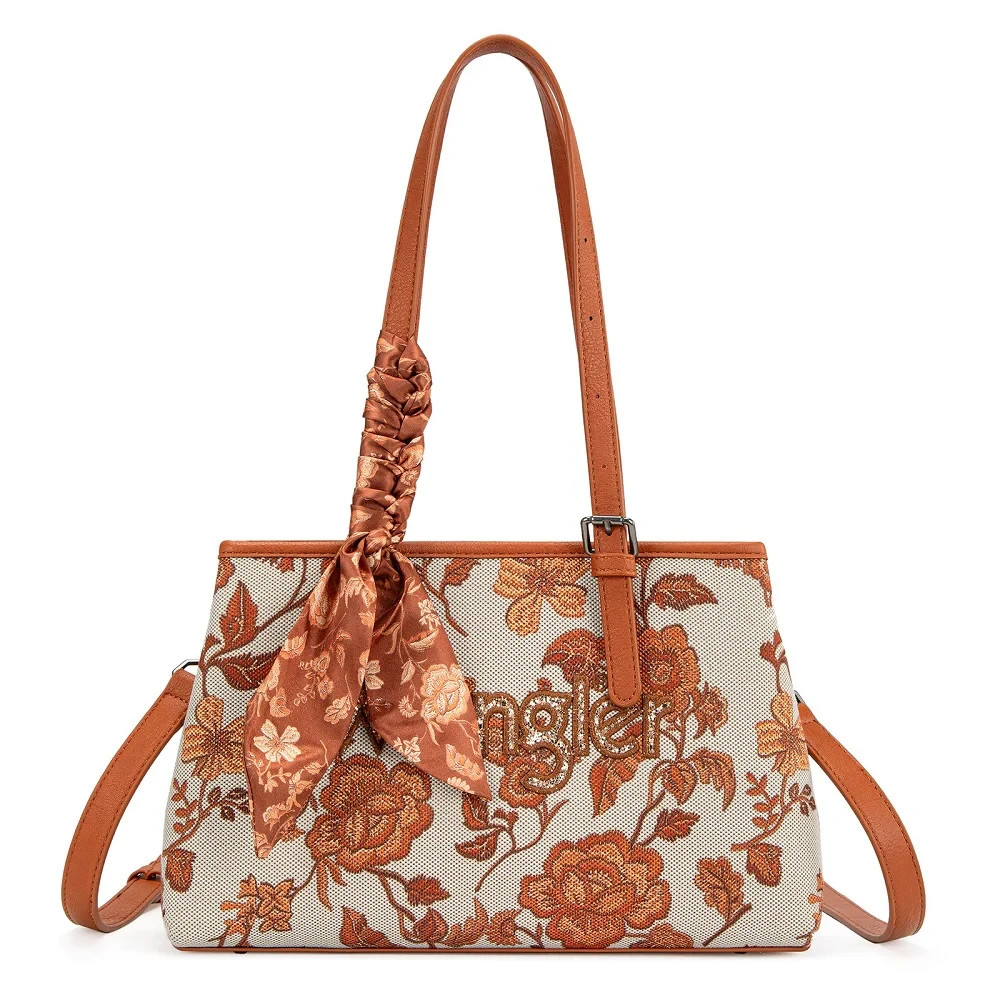Wrangler Floral Printed Braided Scarf Crossbody Bag