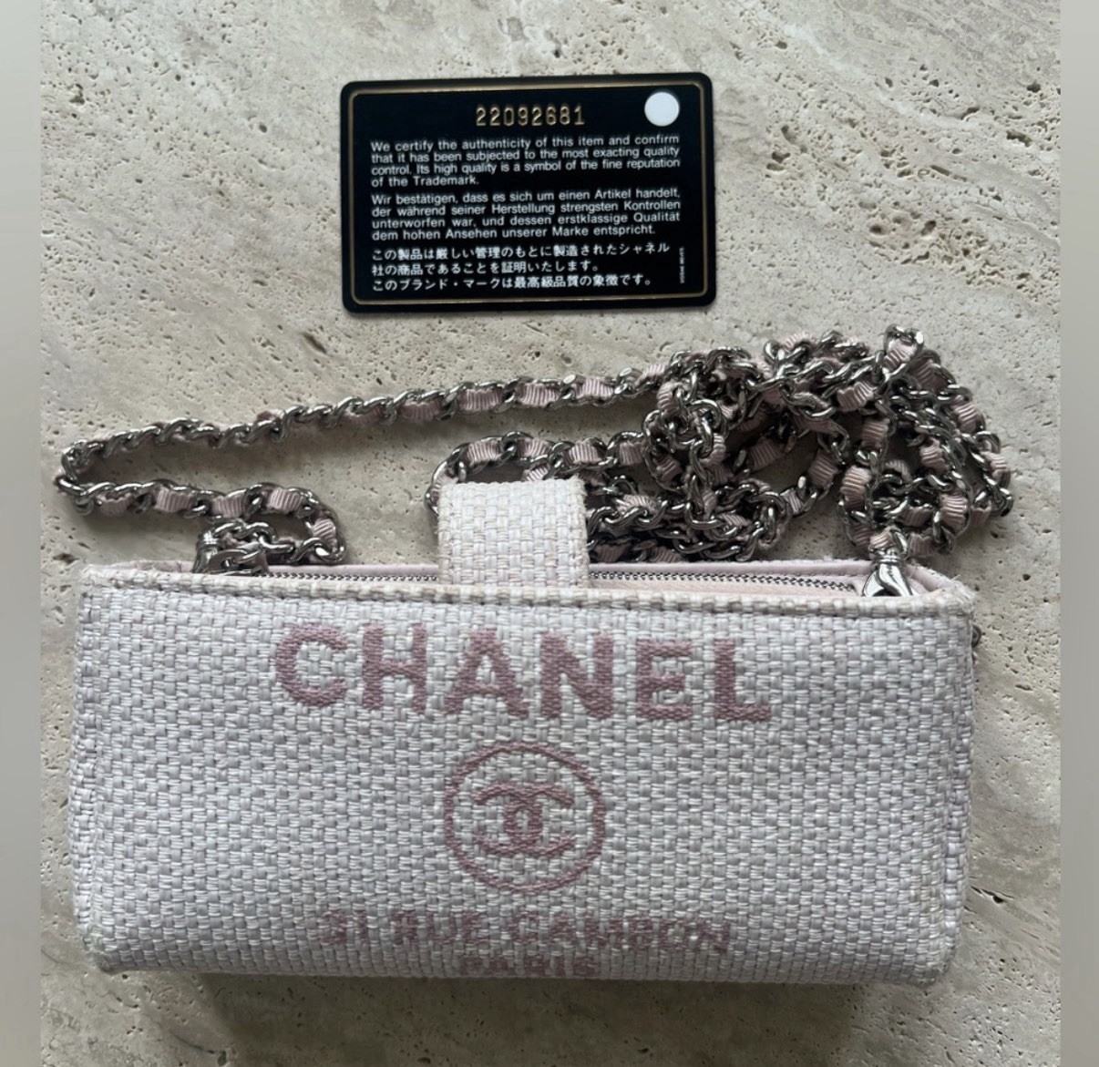 CHANEL Deauville Tweed Long Wallet