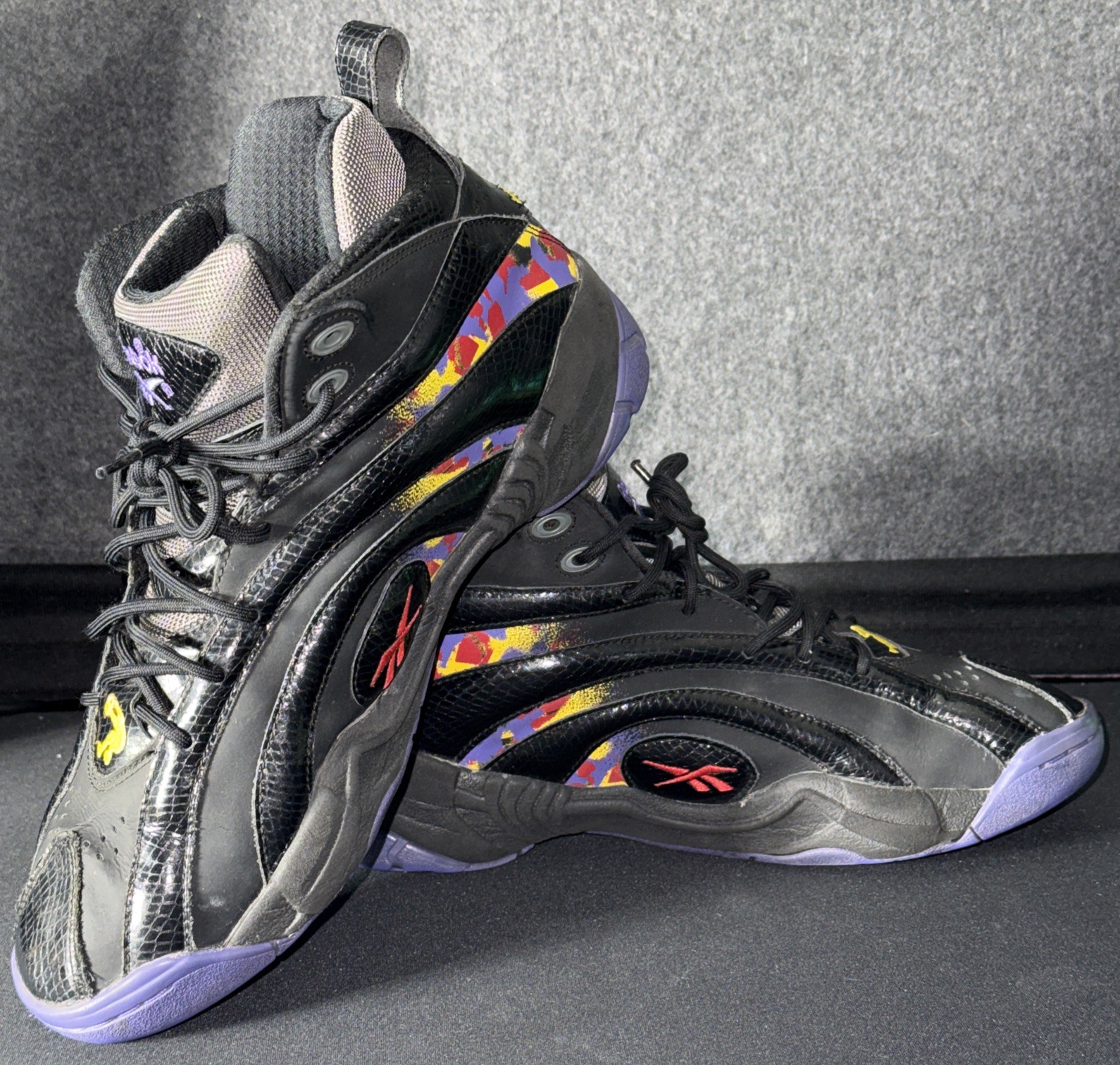 Reebok Shaqnosis OG Escape From LA Shaq Black Purple Size 11 Sneakers V61028