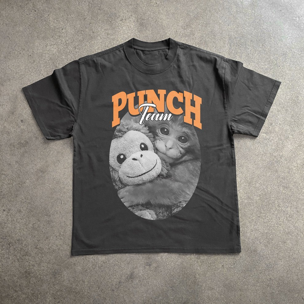 Vintage Punch Team The Monkey T-Shirt Retro Graphic Tee S-5XL